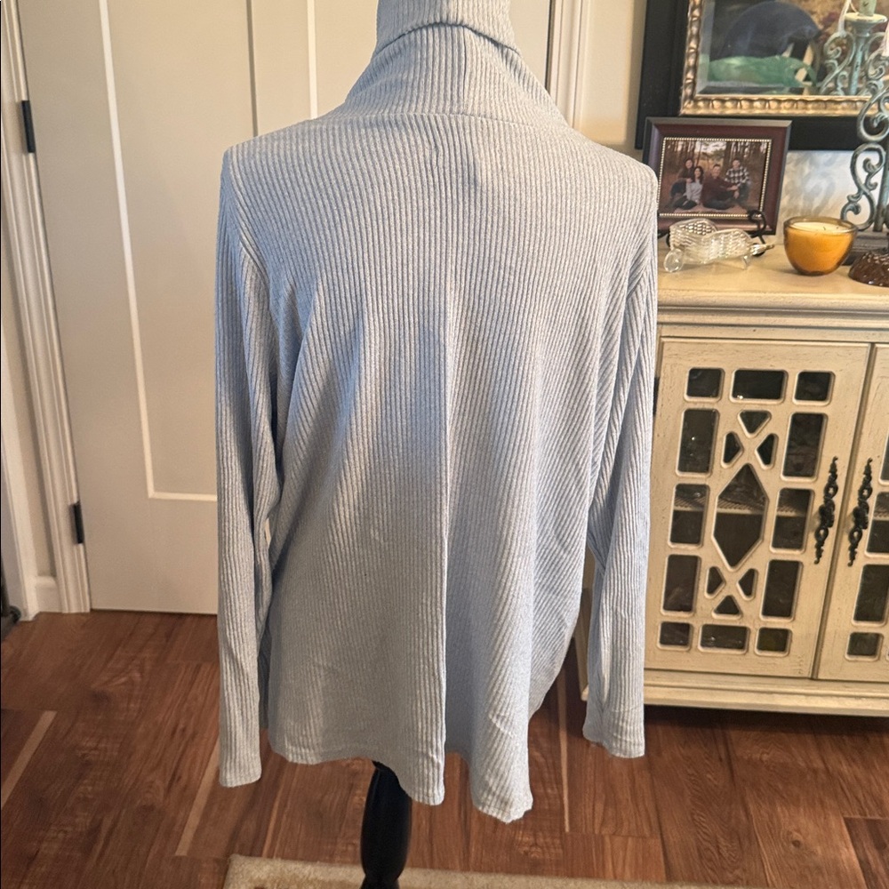 Lisa Rinna Collection Blue Textured Blazer - Picture 8 of 10